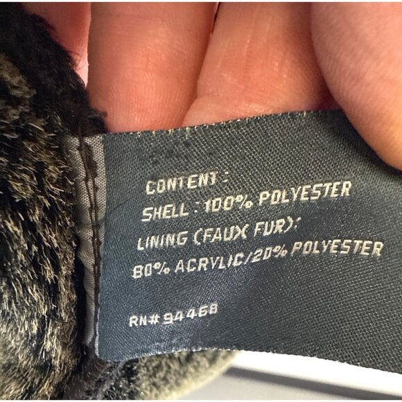 PERRY ELLIS Medium Portfolio Mens Brown Faux Suede Fur Lined Winter Jacket - Picture 11 of 14